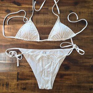 Charlie by Matthew Zink Bikini - White/Gold - Medium